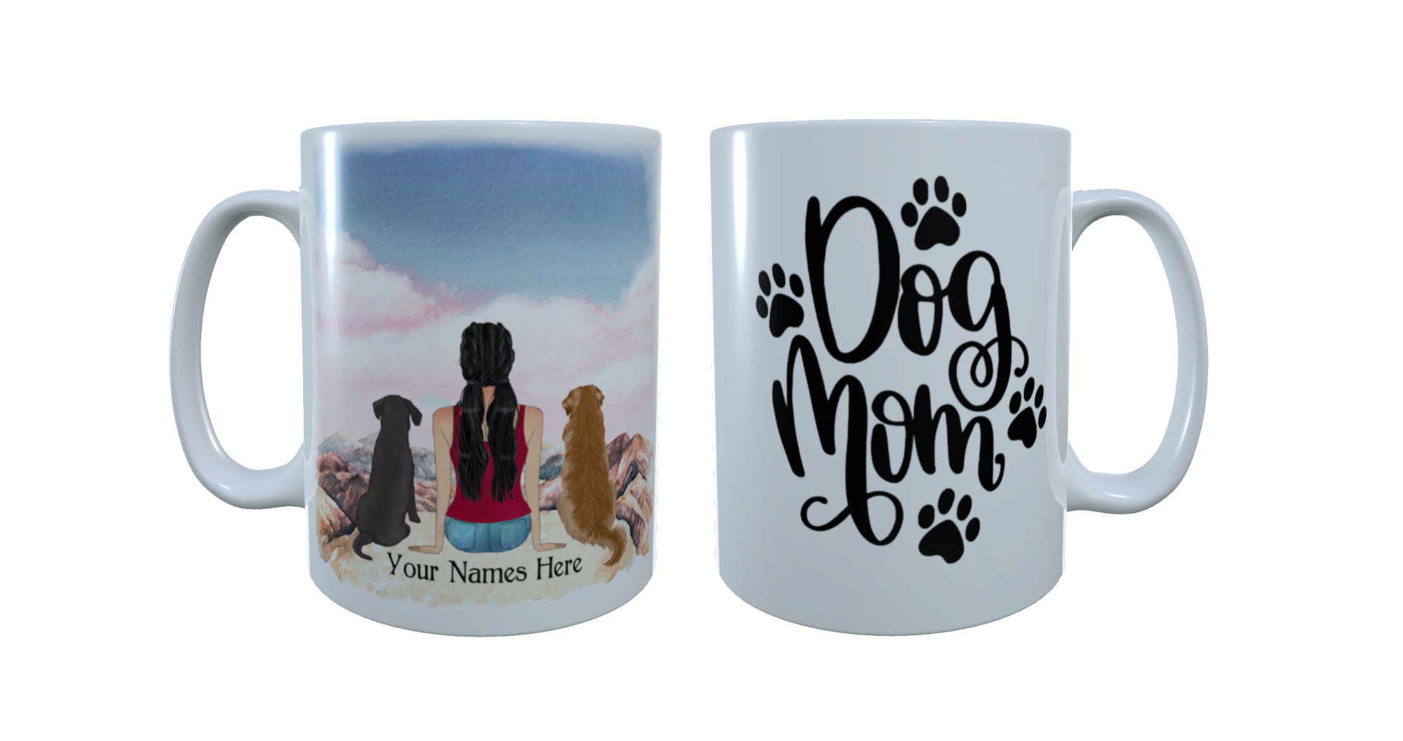 Dog Mug, Dog Mom Mug, Custom Dog Mug, Personalised Mug - Click Image to Close